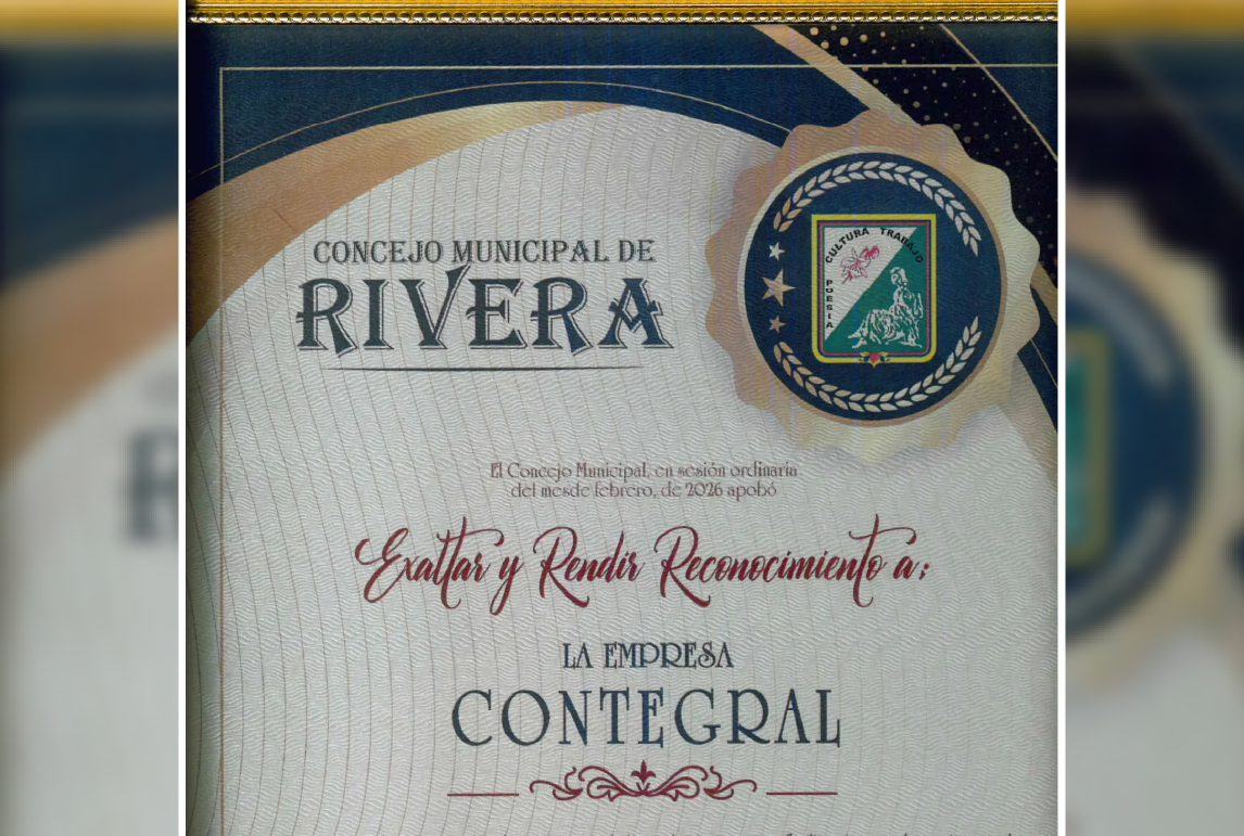 Contegral recibe reconodimiento